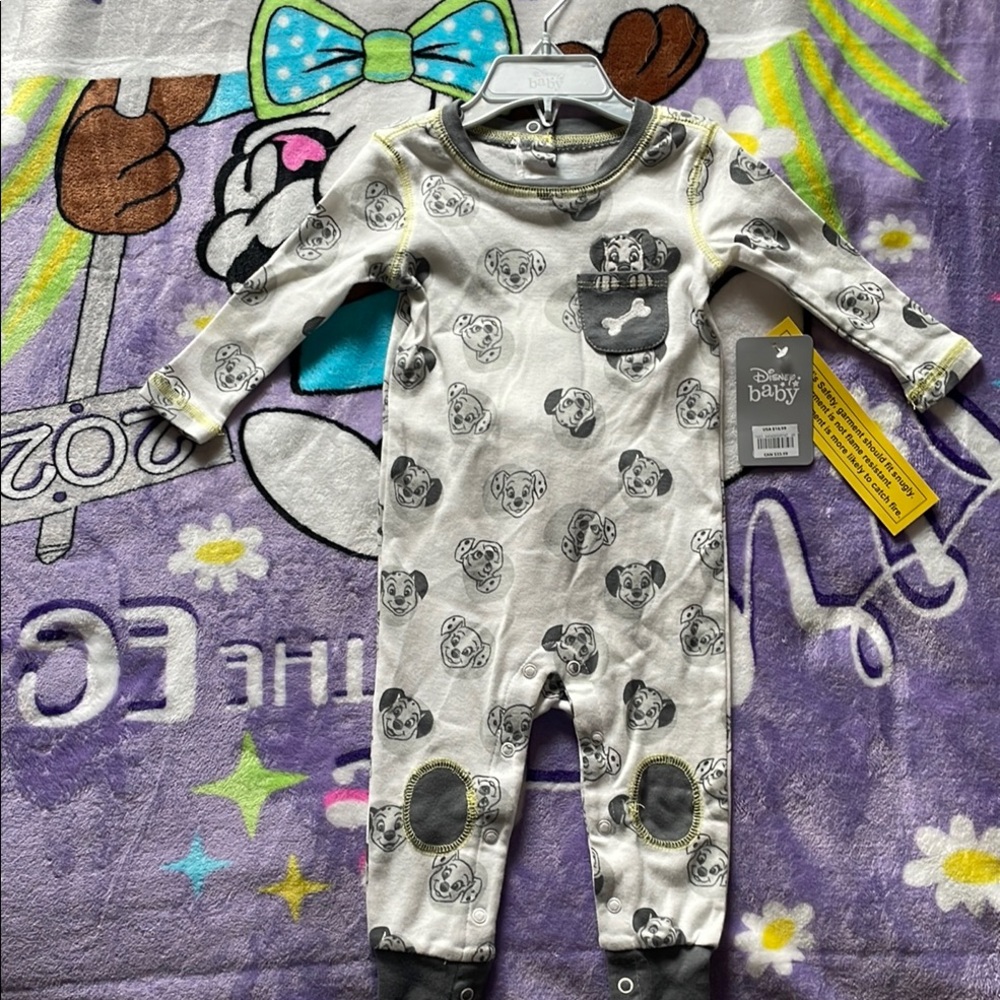 Disney Gray One Piece with 101 Dalmatians Print